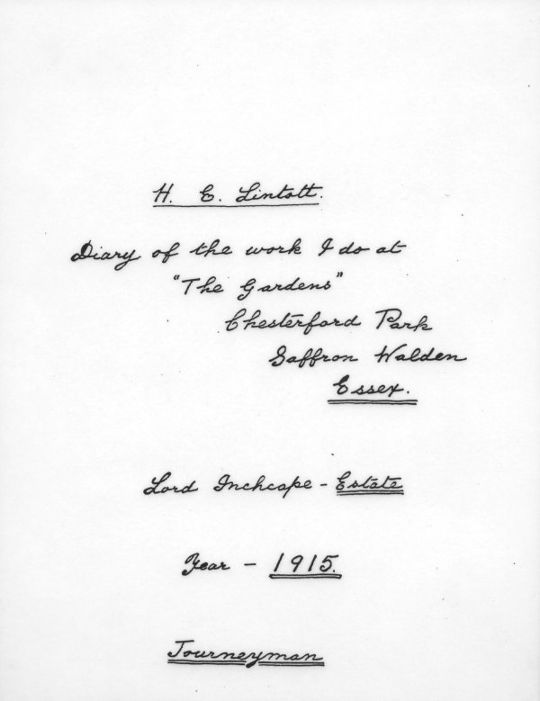 Diary front page